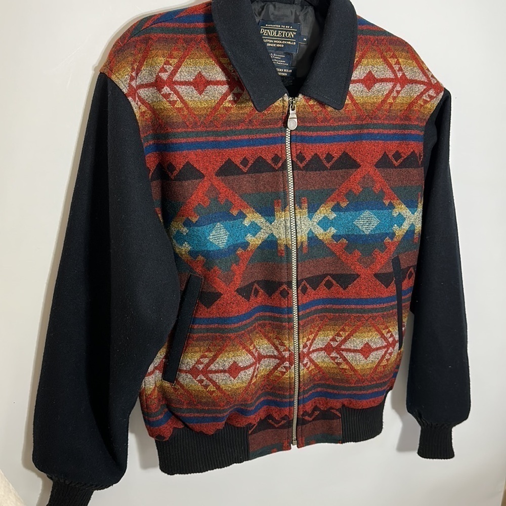 Pendleton M Western Coat Mens Coyote Canyon Big Horn Black DK579 - Picture 6 of 14